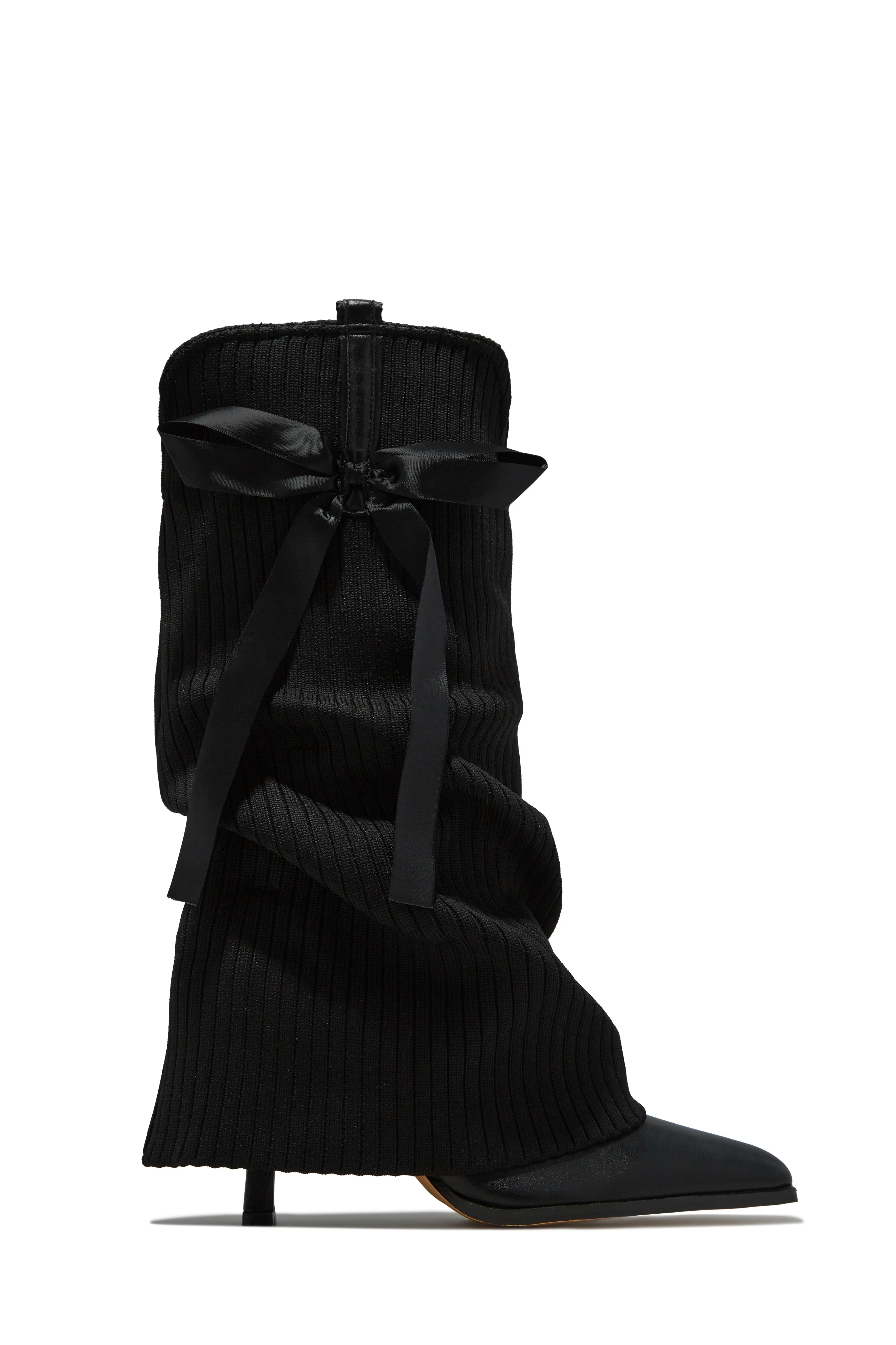 Annalee Below The Knee Slouch Boots - Black