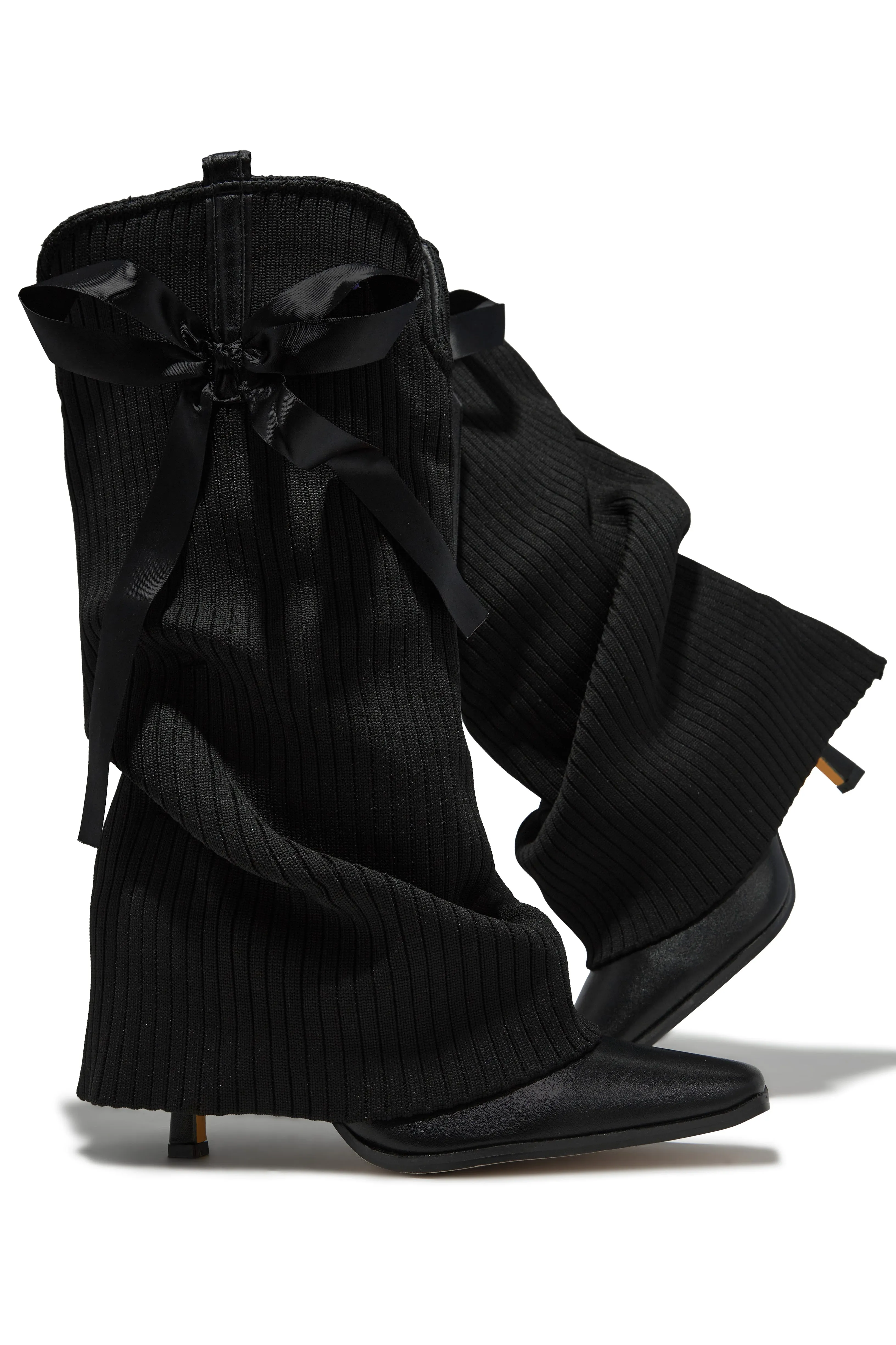 Annalee Below The Knee Slouch Boots - Black