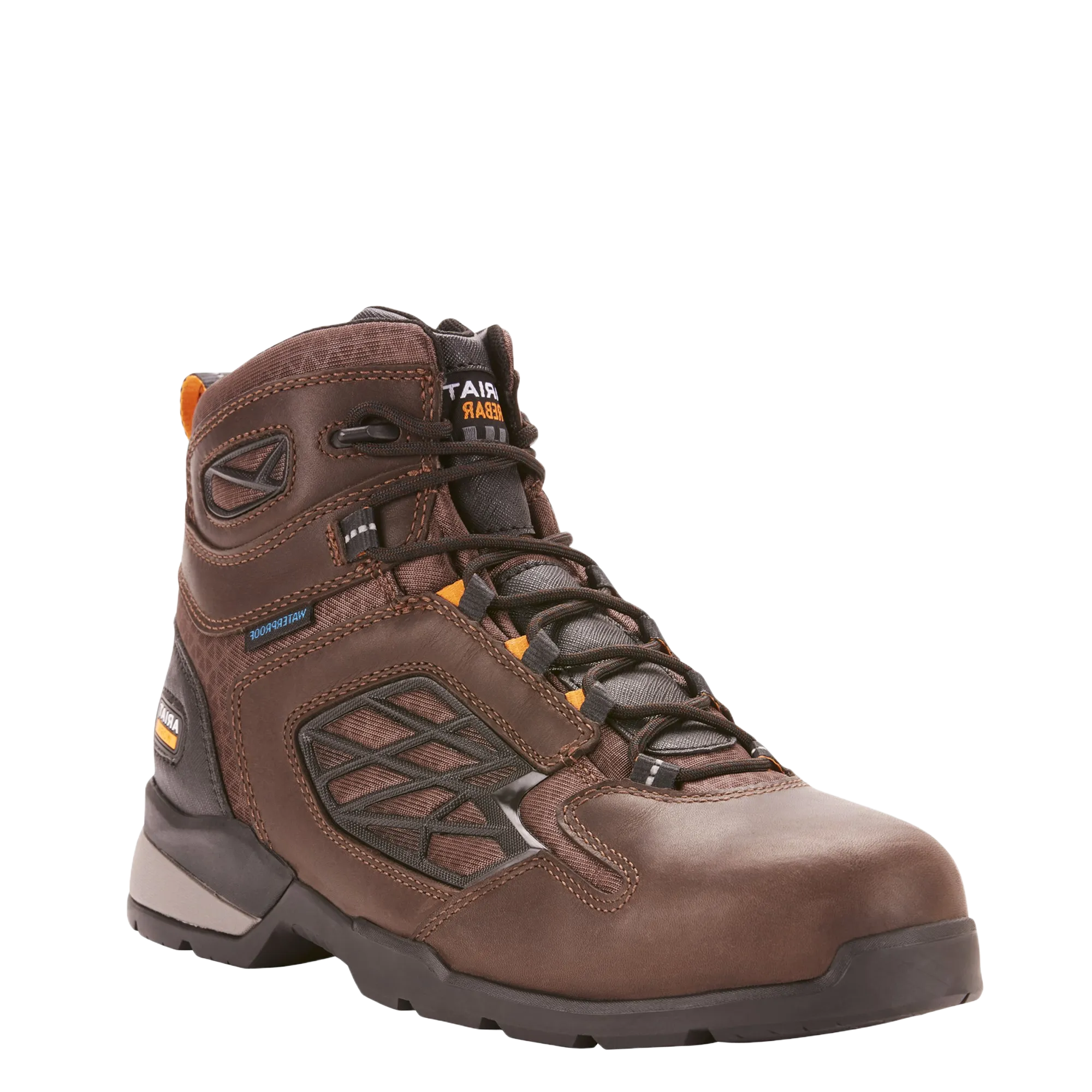 Ariat Men's Rebar Flex 6" H2O Dark Brown Composite Toe Work Boots 10025006