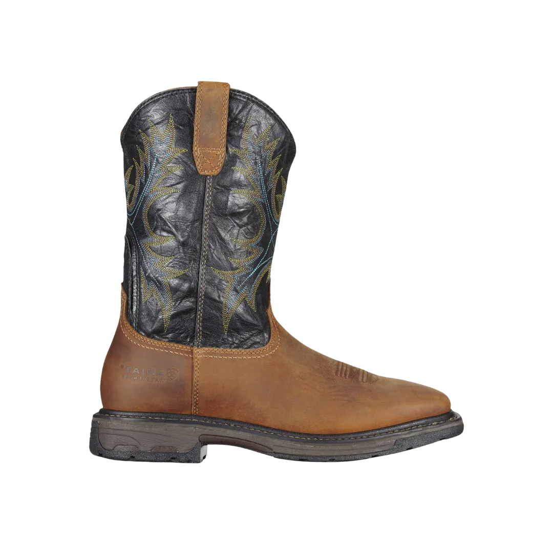 Ariat Men's WorkHog Waterproof Steel Toe Work Aged Bark Boots