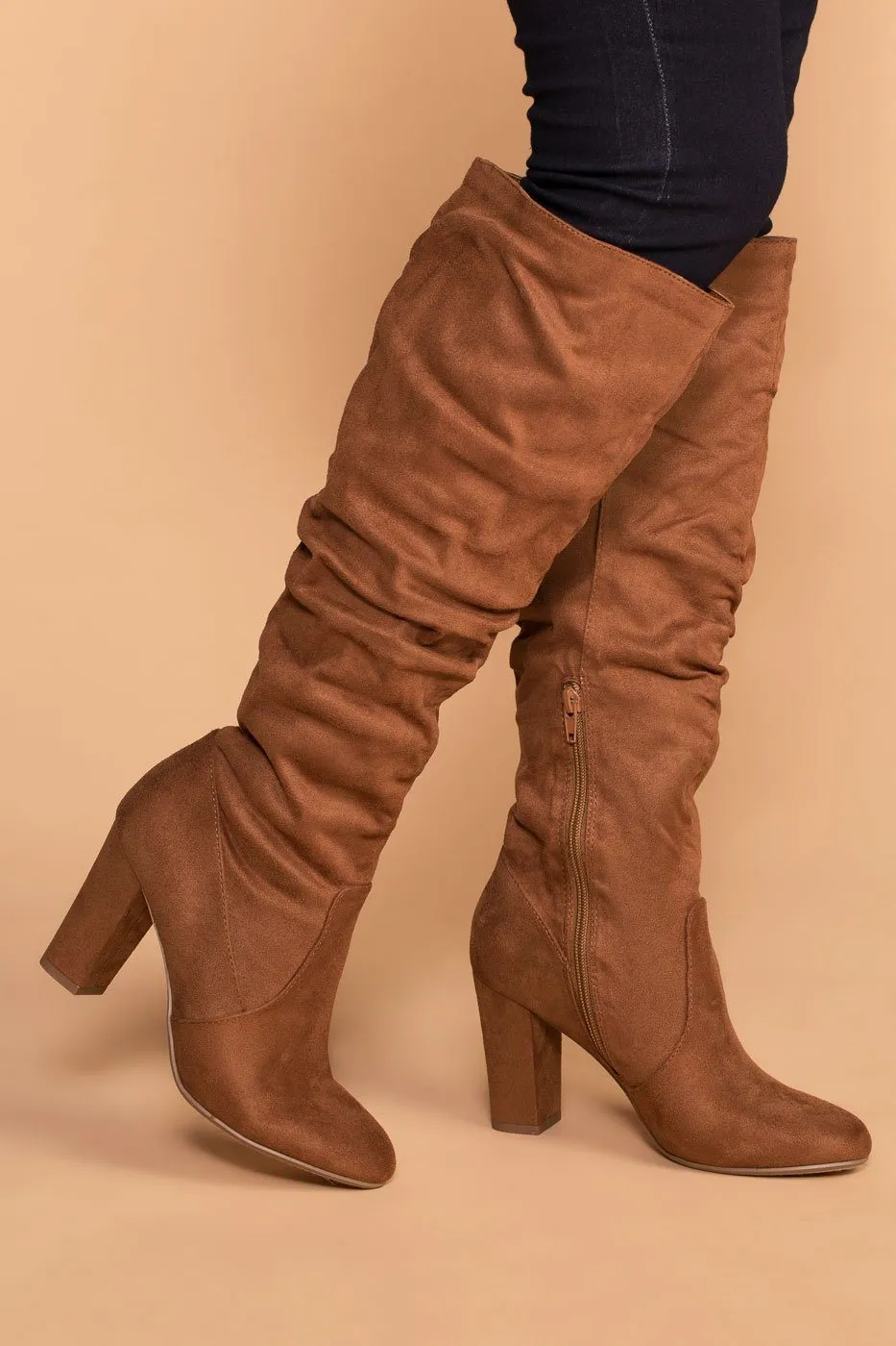 Cassia Chestnut Knee High Boots