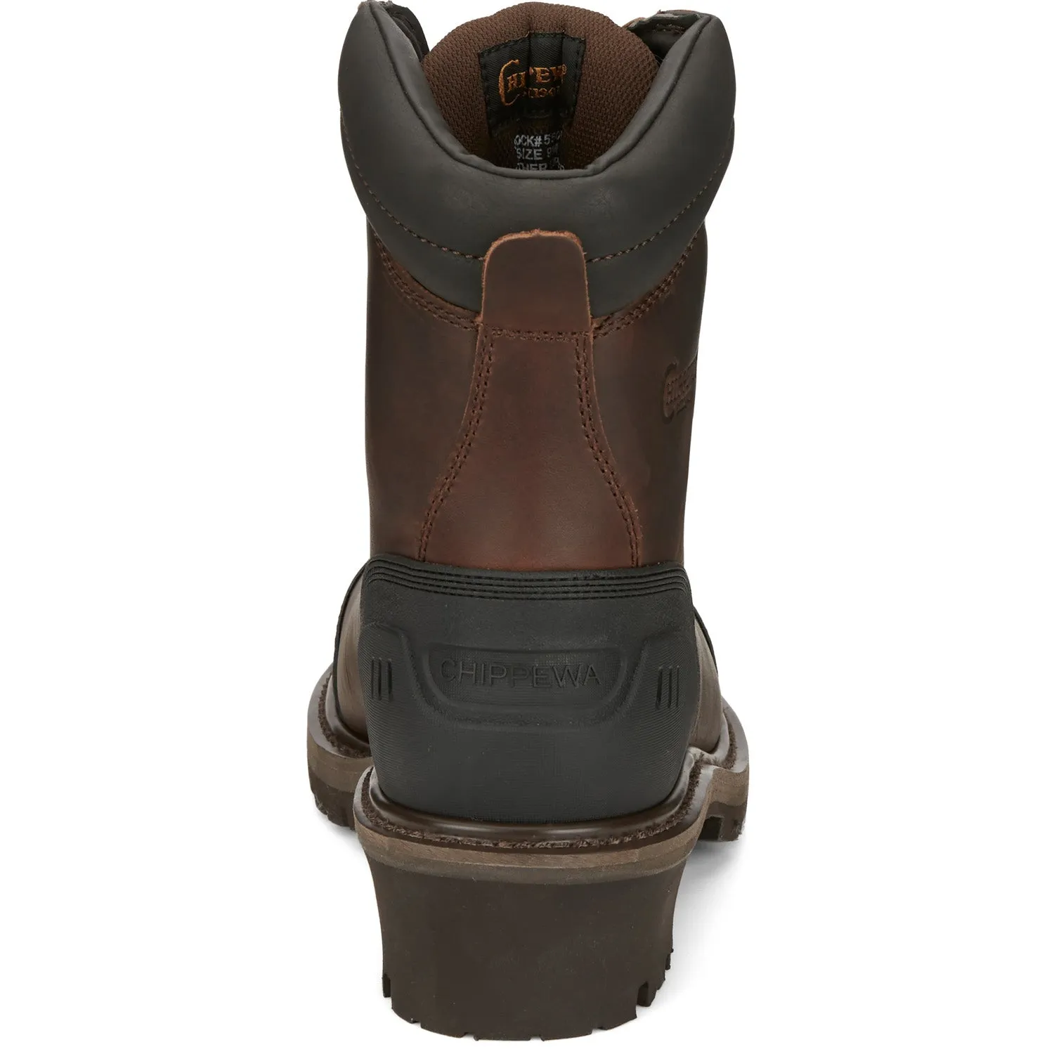 Chippewa Mens Aldarion 8in WP Comp Toe 400G Chocolate Leather Work Boots