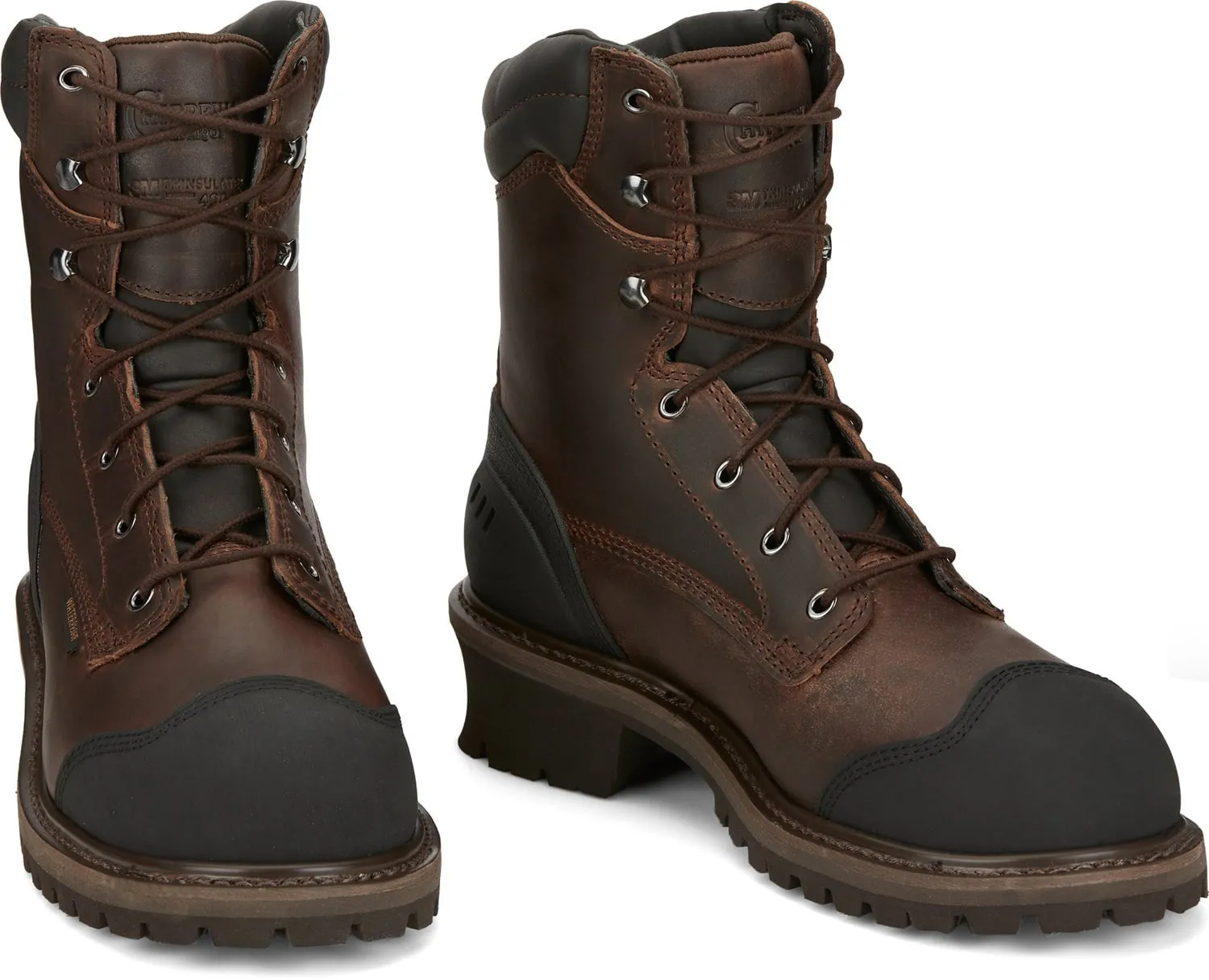 Chippewa Mens Aldarion 8in WP Comp Toe 400G Chocolate Leather Work Boots