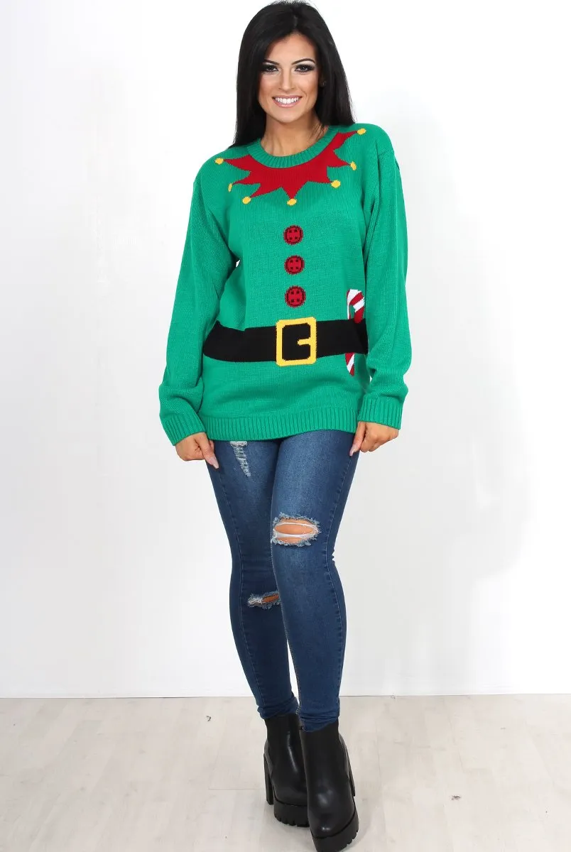 Chrissy Green Elf Christmas Jumper