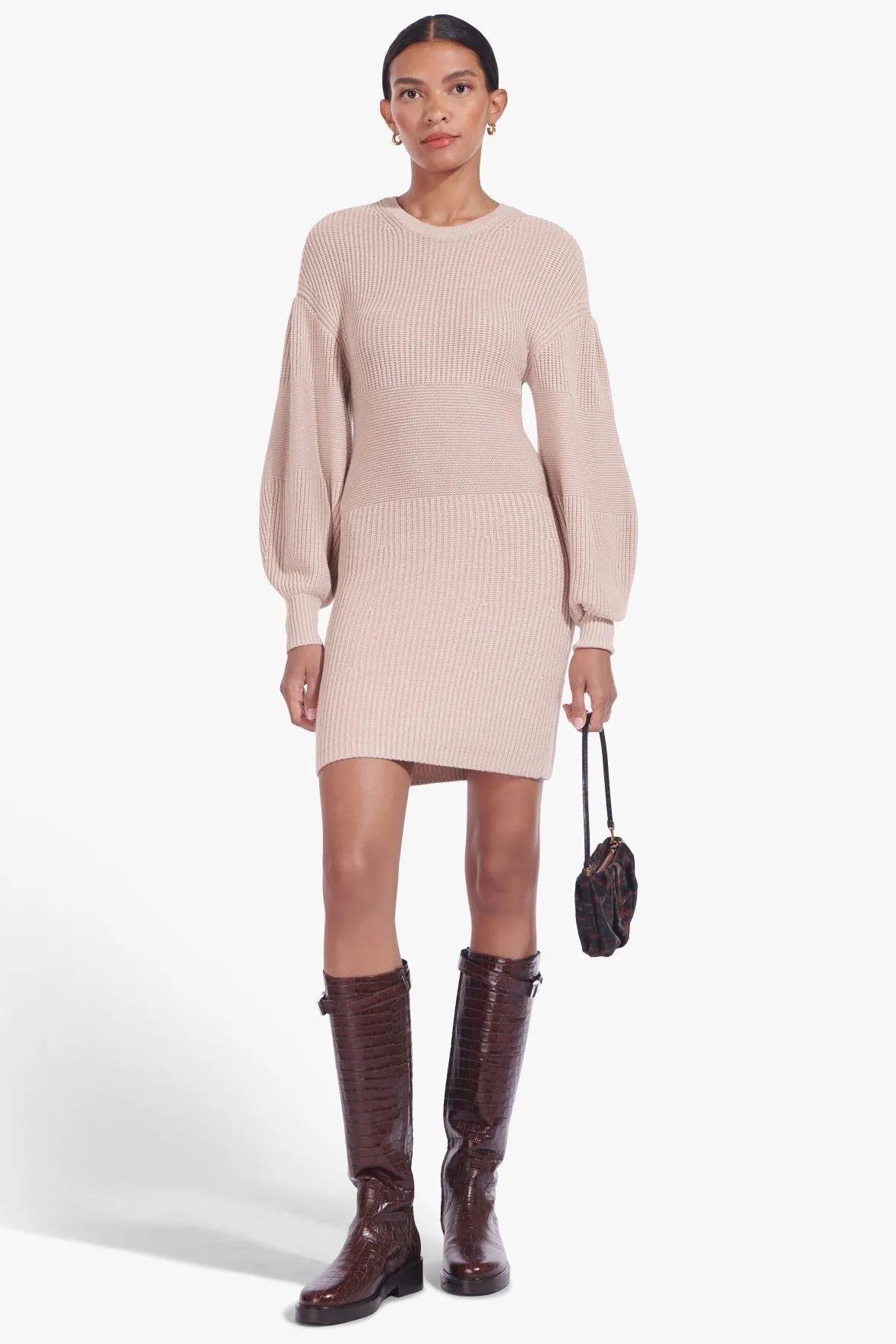 CLAUD BUCKLE RIDING BOOT | MAHOGANY CROC EMBOSSED