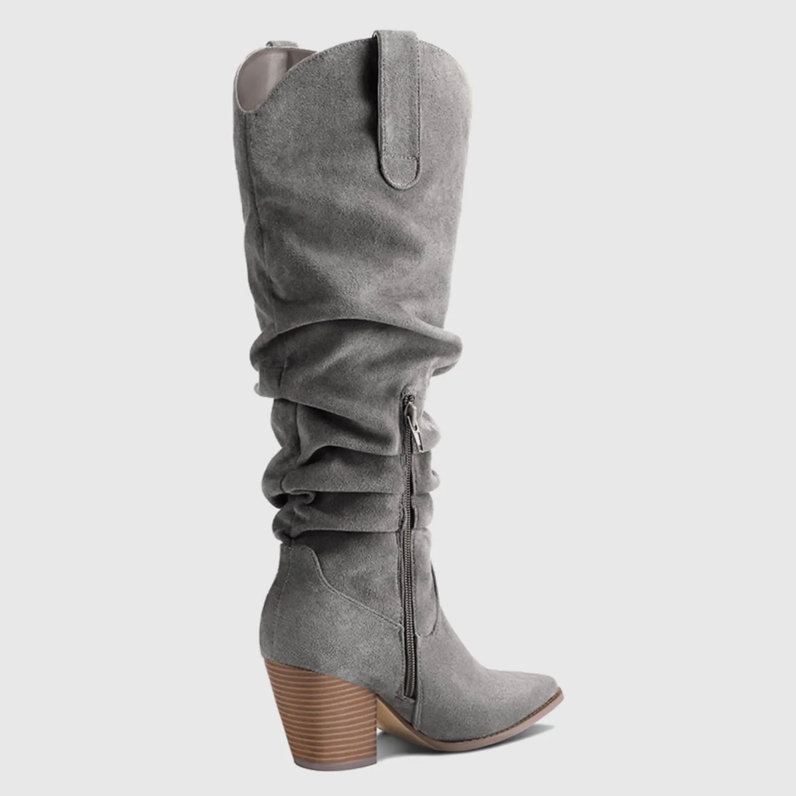 Cowboy Pull On Wide Calf Slouchy Boots