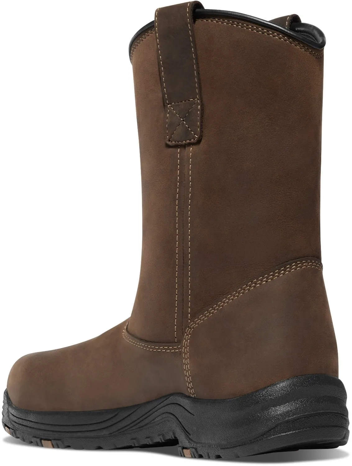 Danner Mens Caliper Wellington 10in AL Brown Leather Work Boots
