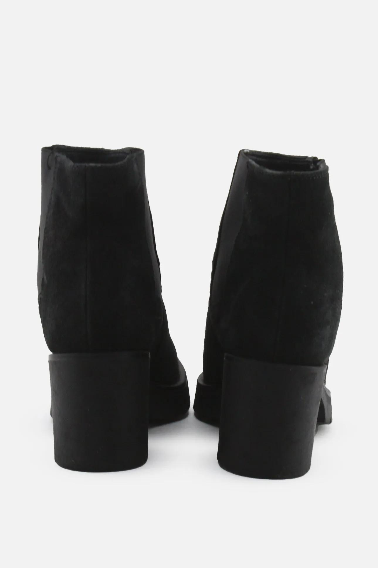 FreeFlex Stretchable Block Ankle Boots | Suede