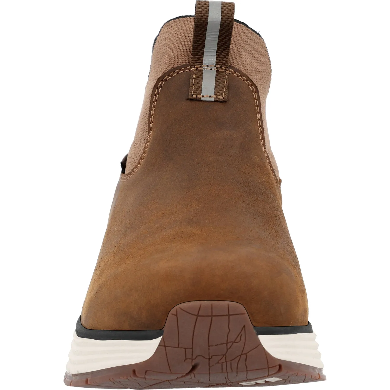 Georgia Mens Durablend Sport WP Chelsea Brown Leather 5in Work Boots
