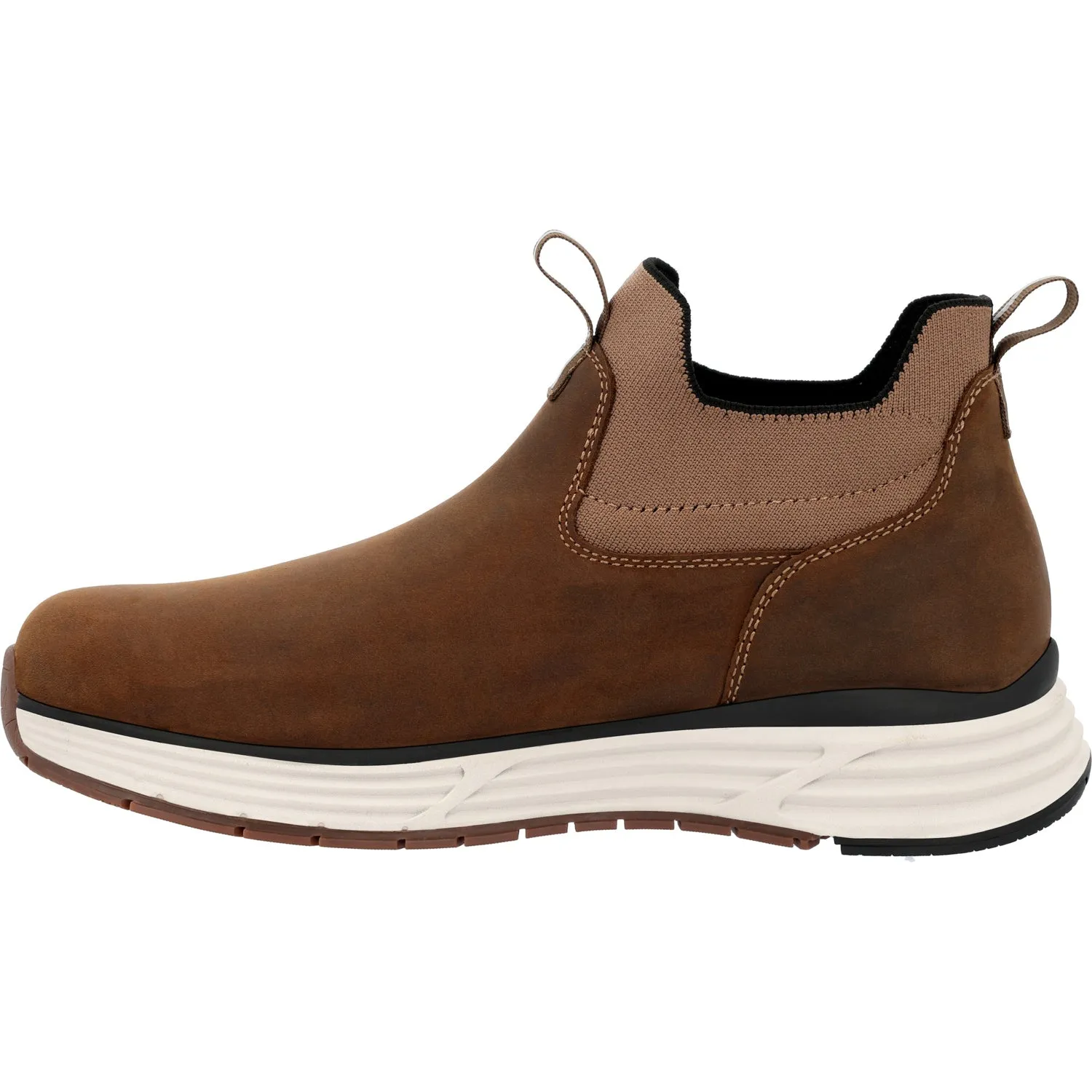 Georgia Mens Durablend Sport WP Chelsea Brown Leather 5in Work Boots