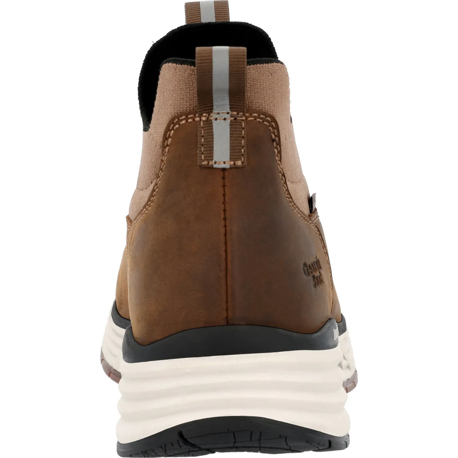 Georgia Mens Durablend Sport WP Chelsea Brown Leather 5in Work Boots