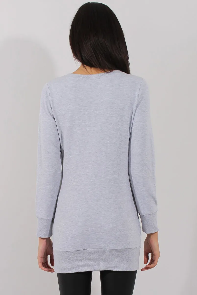 Grey Fluffy Ice Cream Jumper - Noella