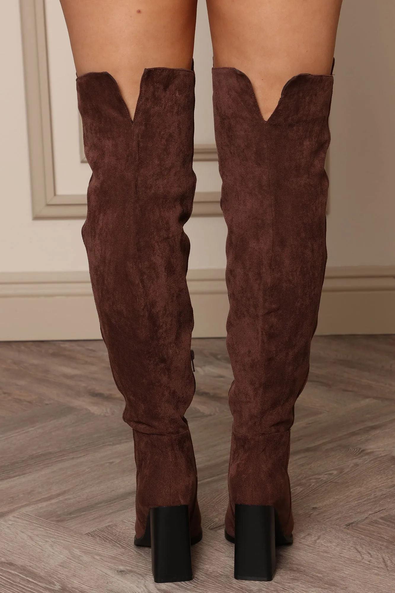 Has To Be True Over The Knee Boots - Dark Brown