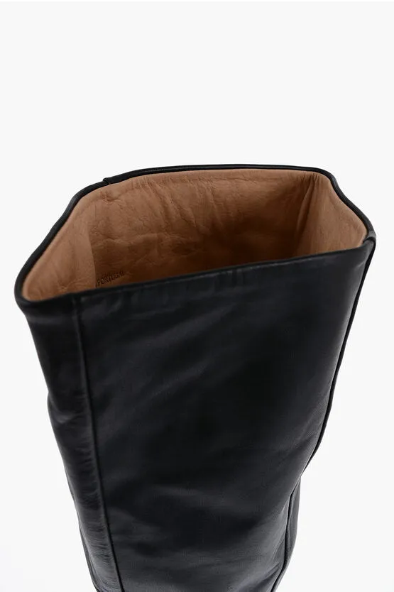 Isabel Marant Over-the-Knee MALYX Leather Boots with Chunky Sole
