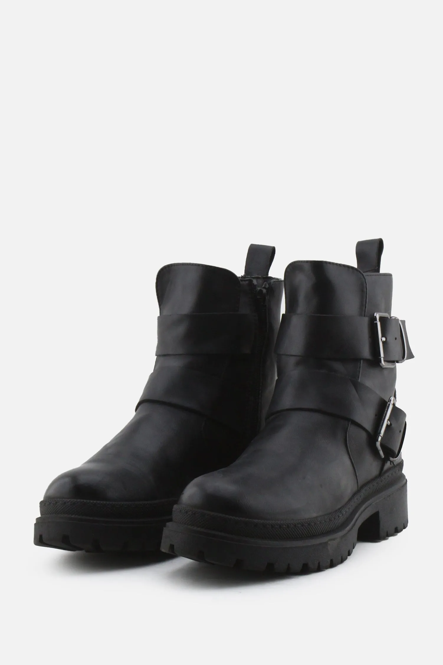 Jenny Fairy Zipper Buckle Straps Chelsea Ankle Boots | 100% Authentic Leather