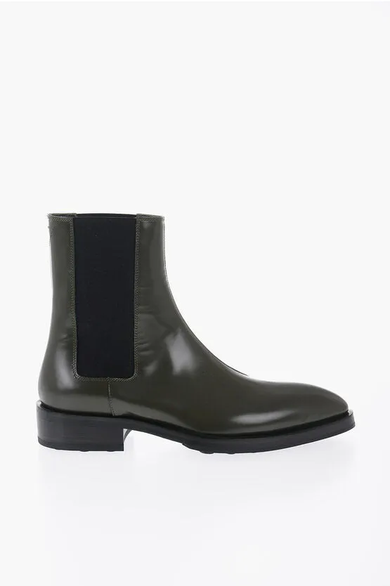 Jil Sander Poited Leather Chelsea Boots