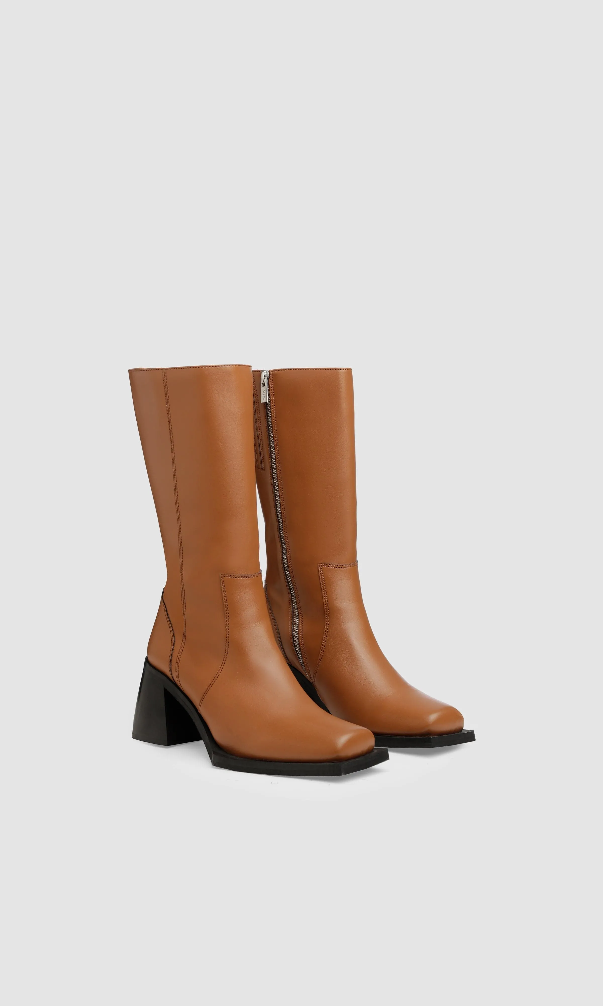 Karel X Vegan Apple Leather Calf Boots | Ginger