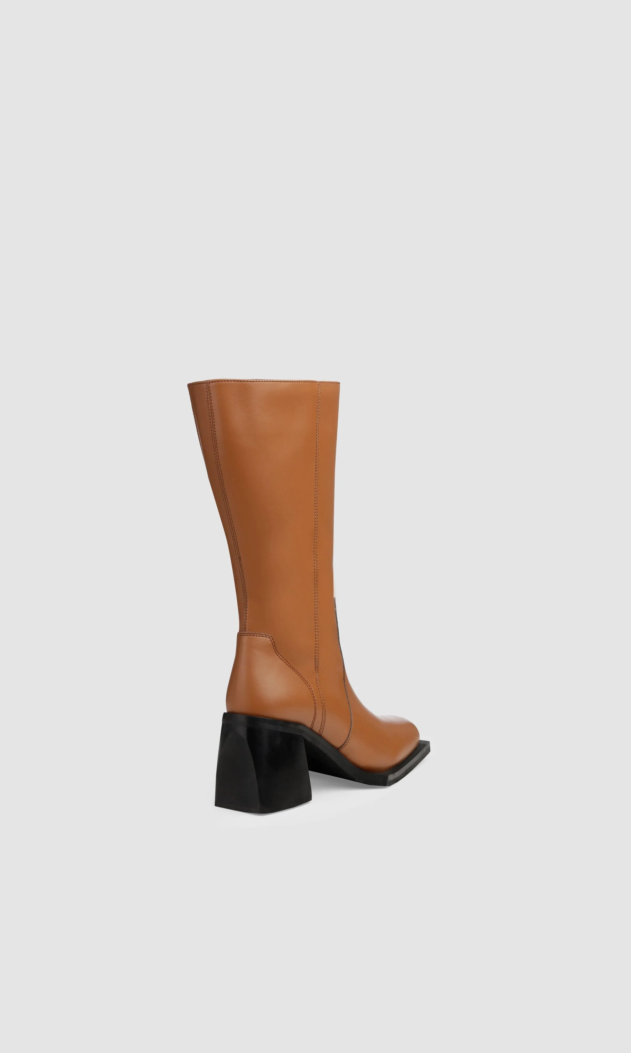 Karel X Vegan Apple Leather Calf Boots | Ginger