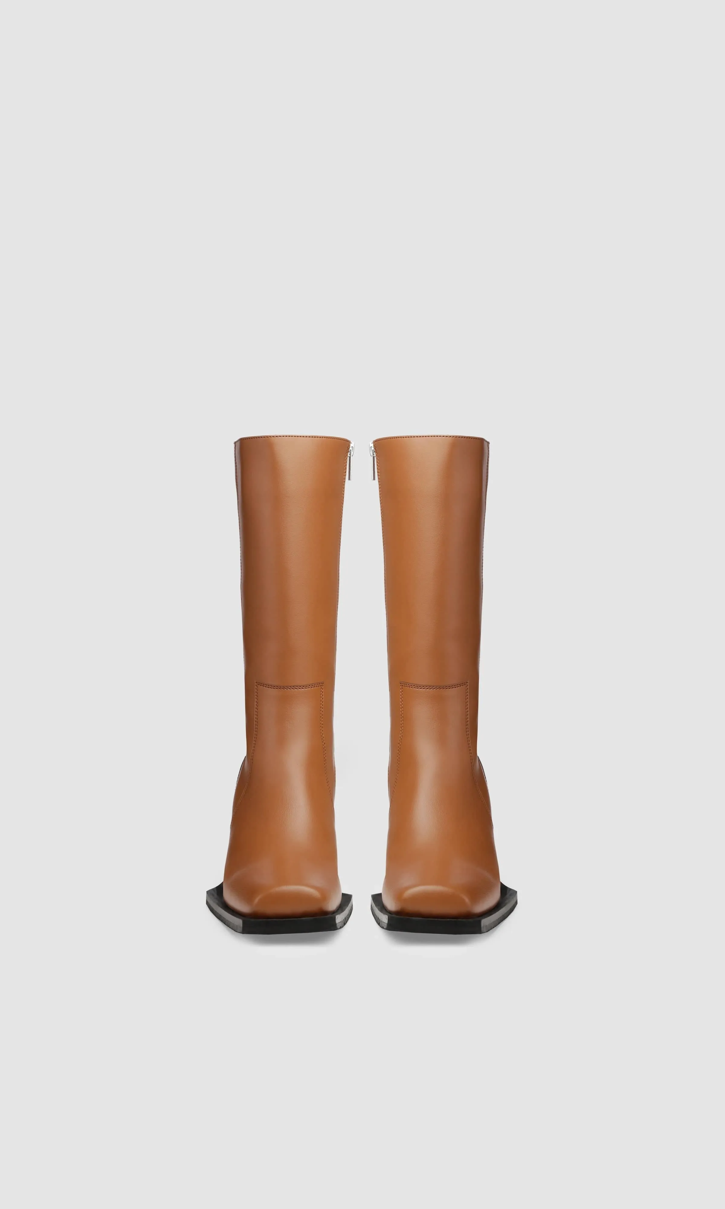 Karel X Vegan Apple Leather Calf Boots | Ginger