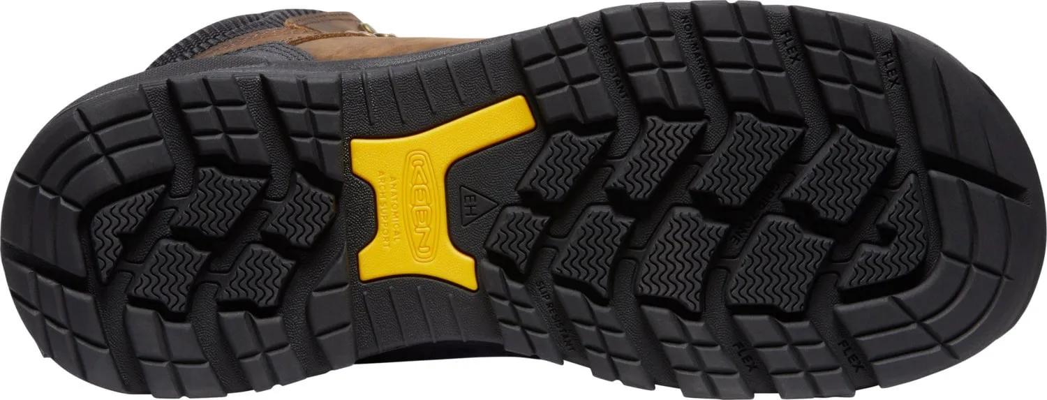 Keen Utility Mens Independence 8in WP Dark Earth/Black Leather Work Boots