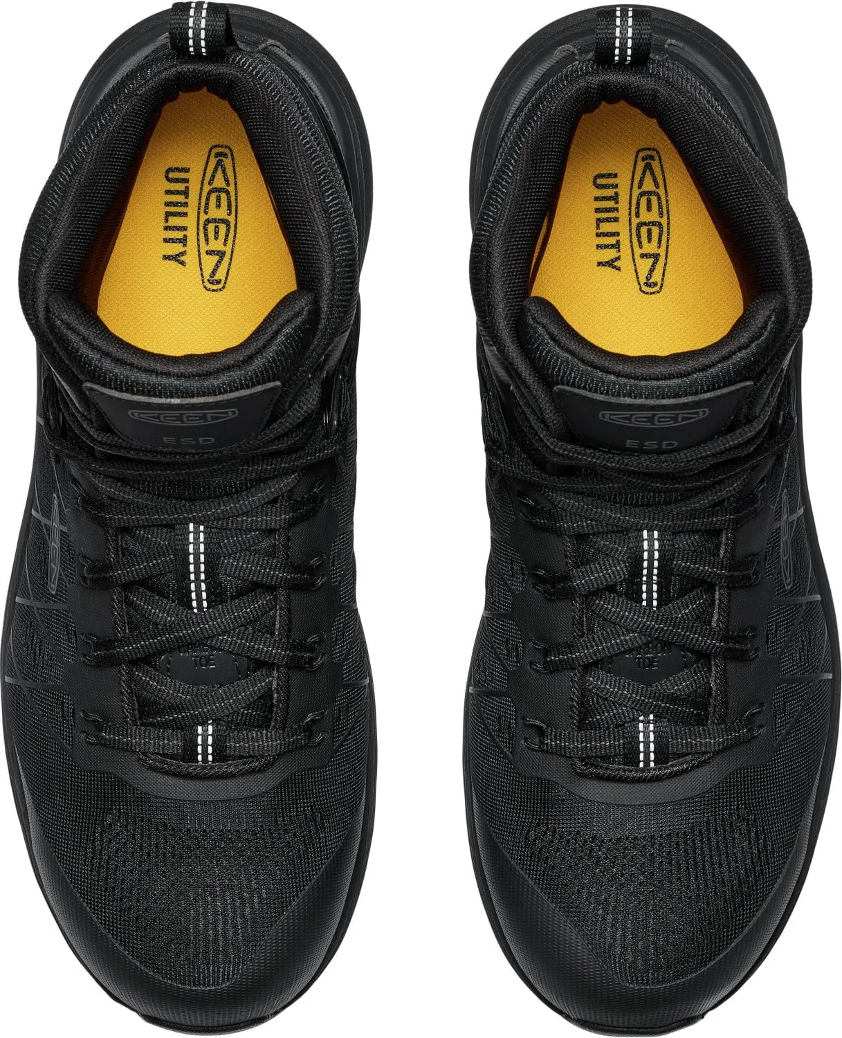 Keen Utility Mens Vista Energy Mid ESD CT Black Synthetic Work Boots
