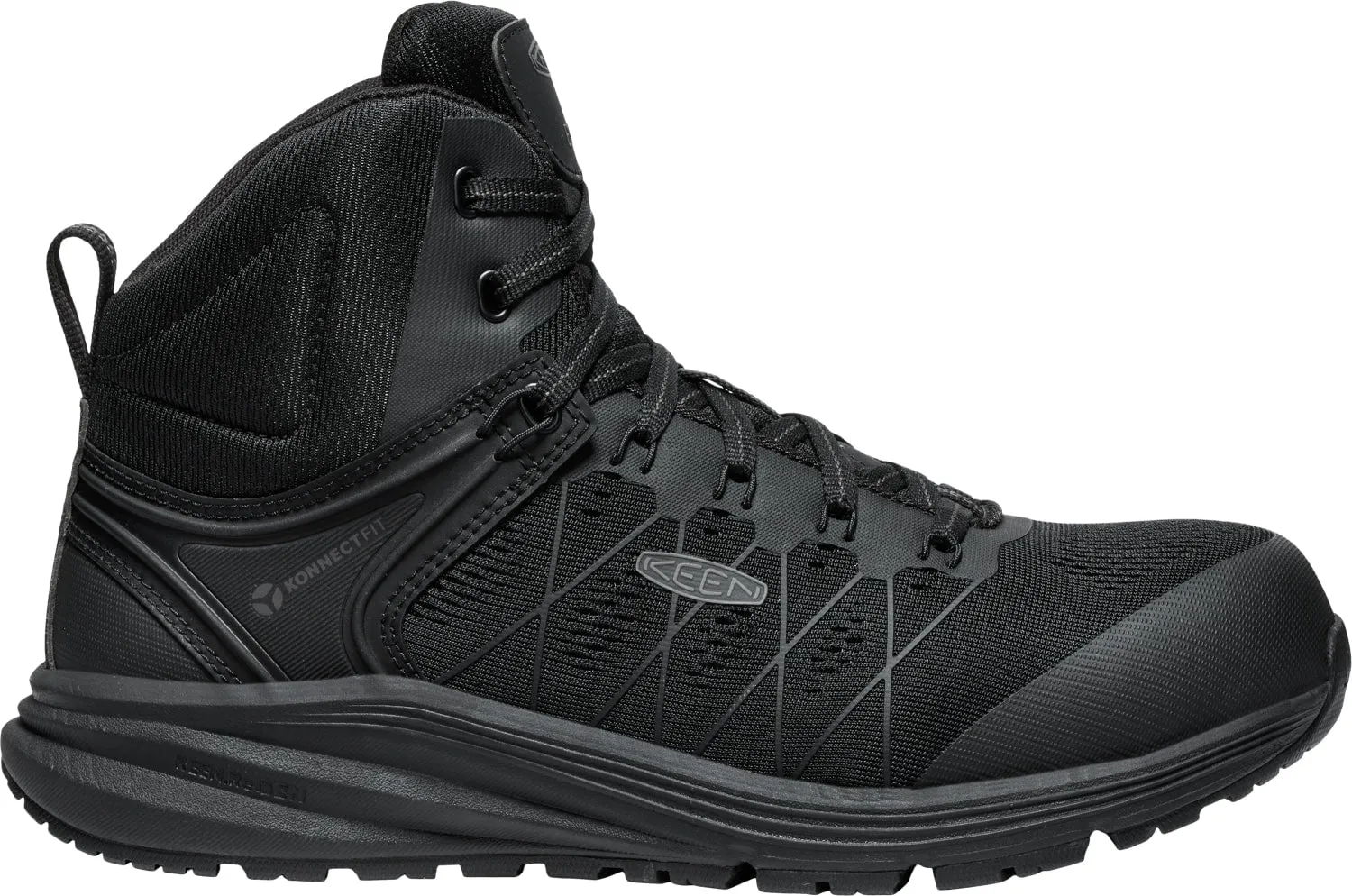 Keen Utility Mens Vista Energy Mid ESD CT Black Synthetic Work Boots