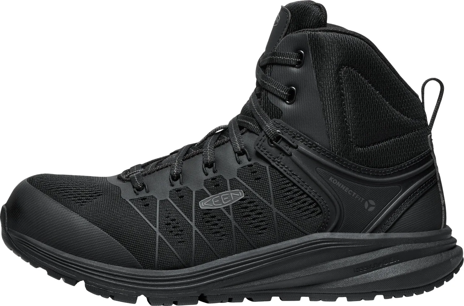 Keen Utility Mens Vista Energy Mid ESD CT Black Synthetic Work Boots