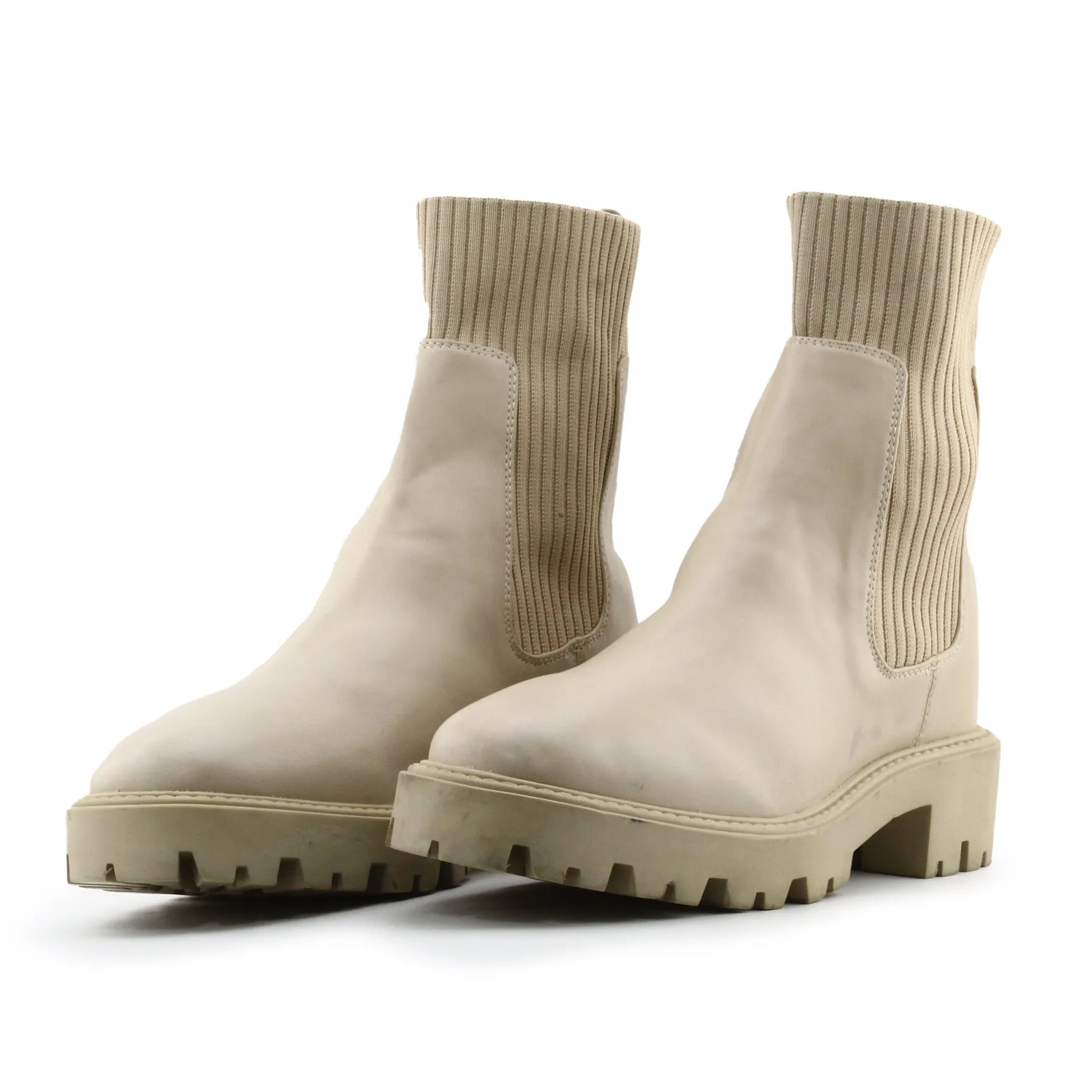 Lefties Stretchable Chelsea Ankle Boots | 100% Authentic leather