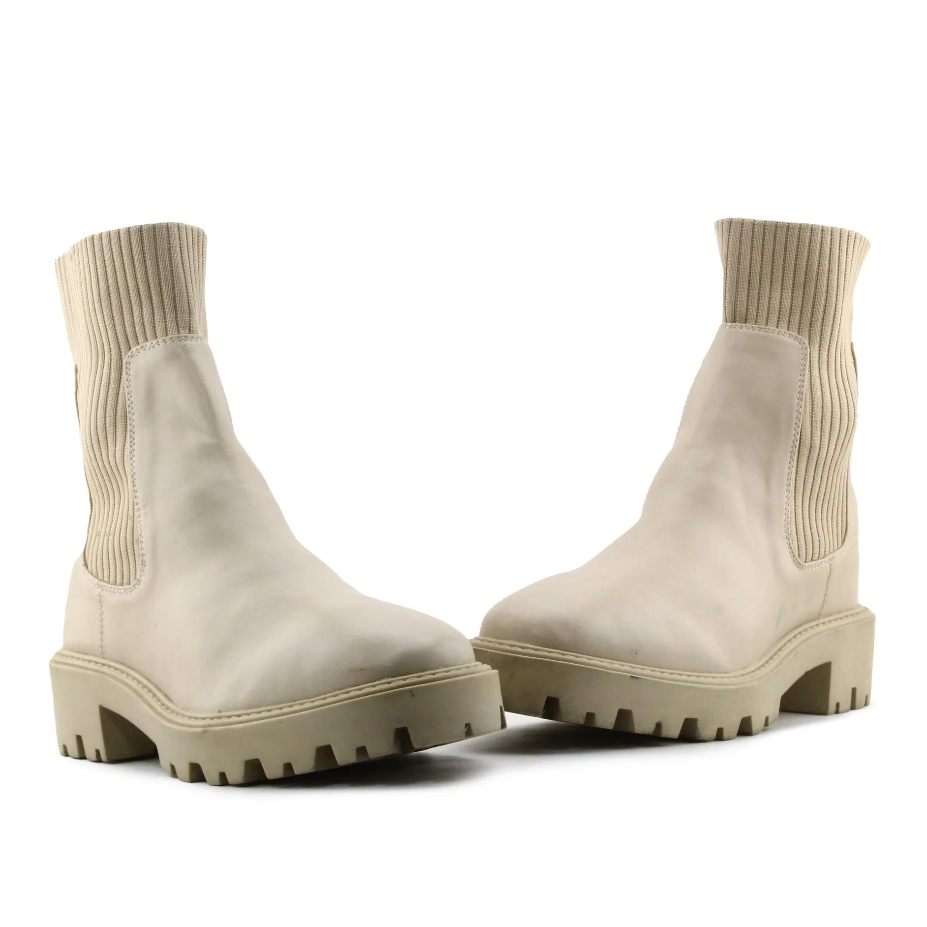 Lefties Stretchable Chelsea Ankle Boots | 100% Authentic leather