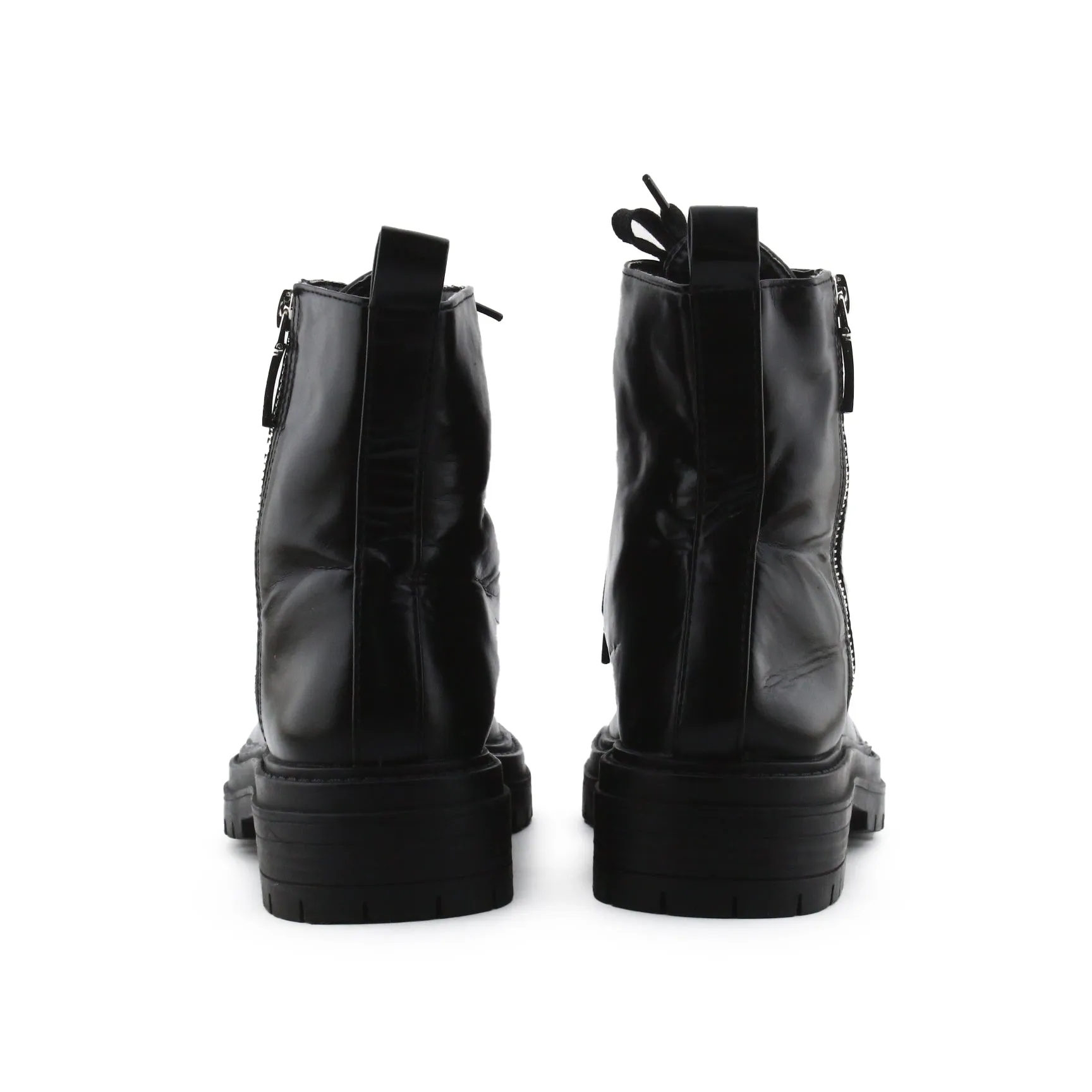 Lefties Zipper Laces Chelsea Ankle Boots | 100% Authentic Leather