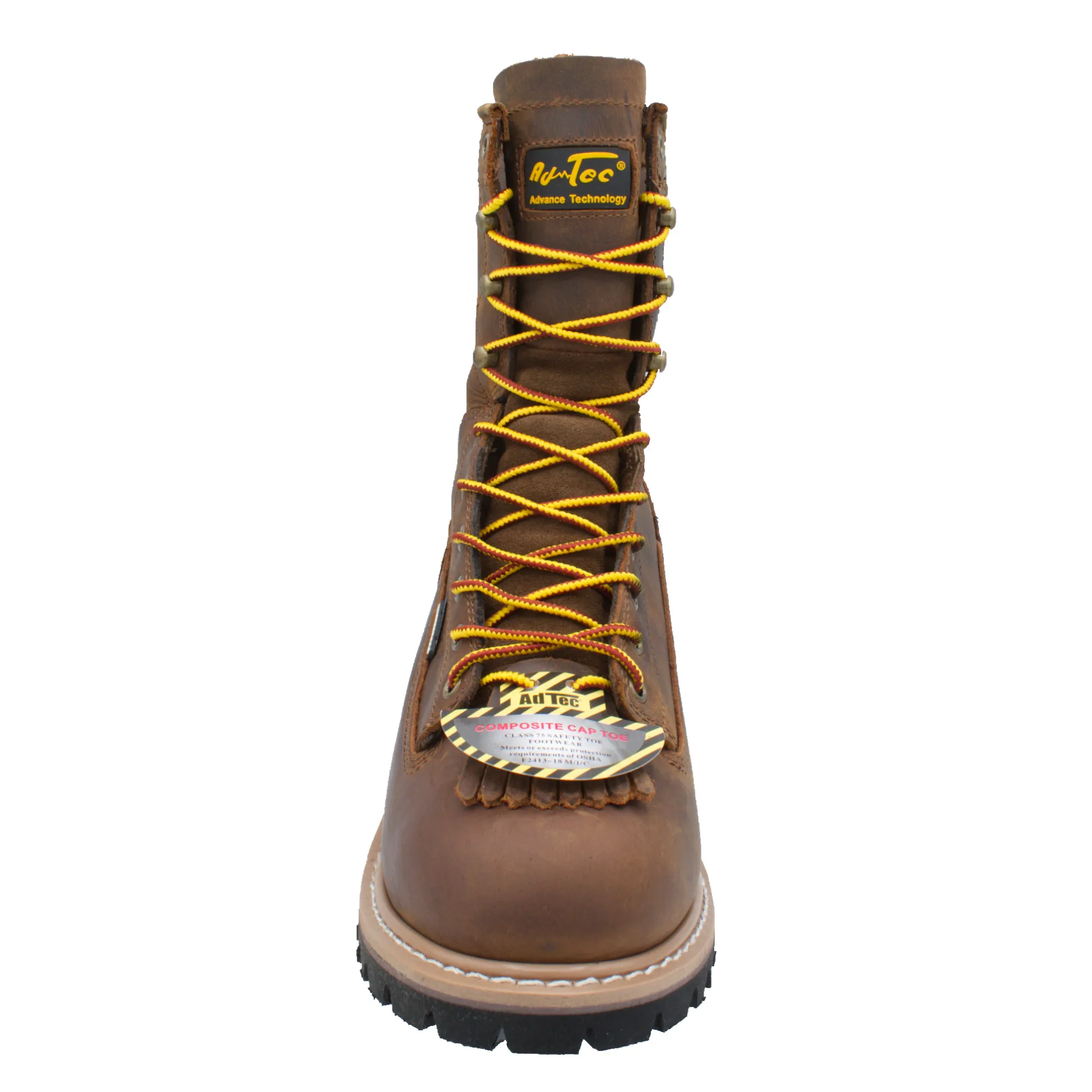 Men's 8" Safety Toe Waterproof Brown Logger - 1020