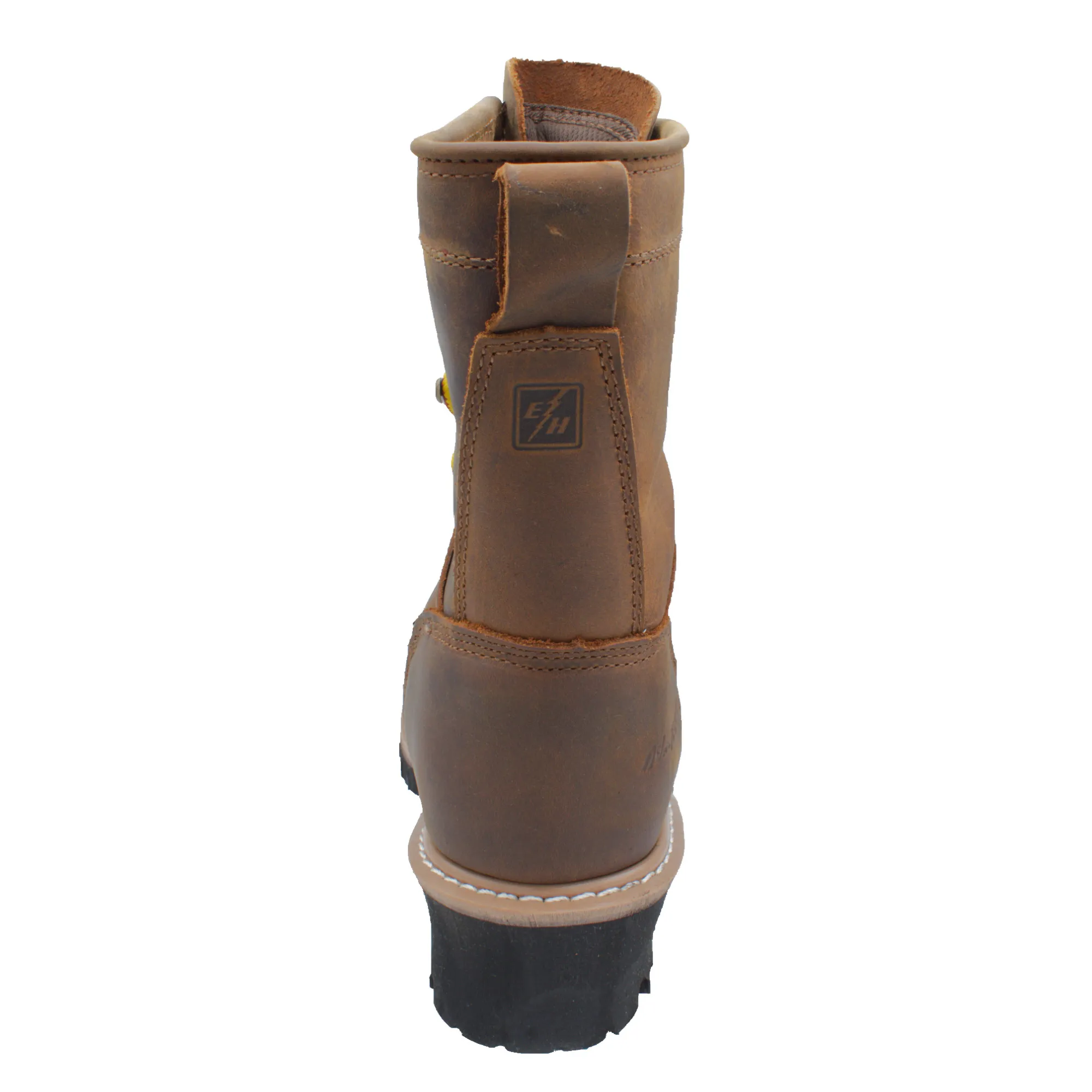 Men's 8" Safety Toe Waterproof Brown Logger - 1020