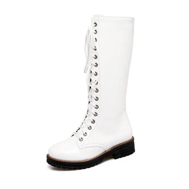 Mid Calf Boots Woman Add Fur Warm