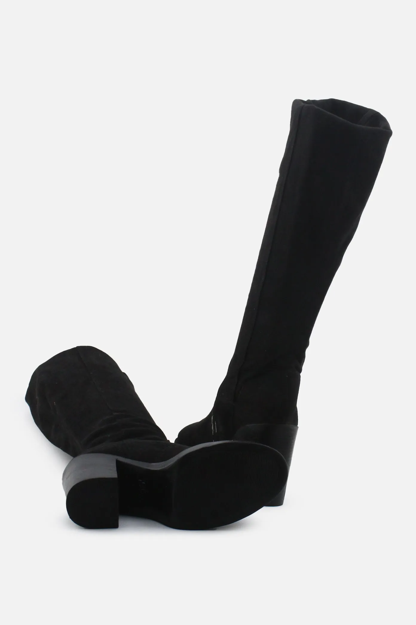 New Look Block Over The Knee Boots | Suede
