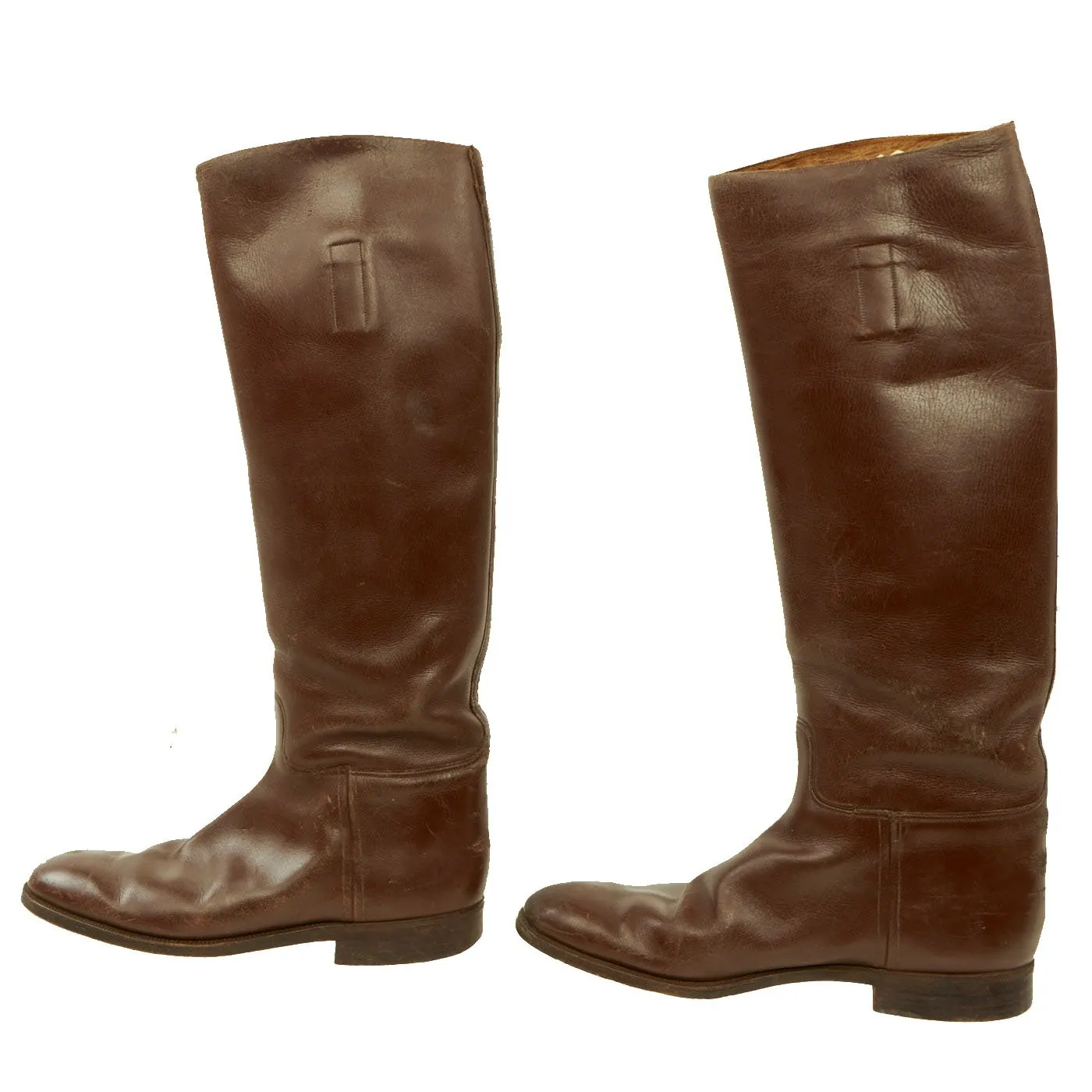 Original British WWI Officer Leather High Boots by Manfield & Sons - Size 10 1/2