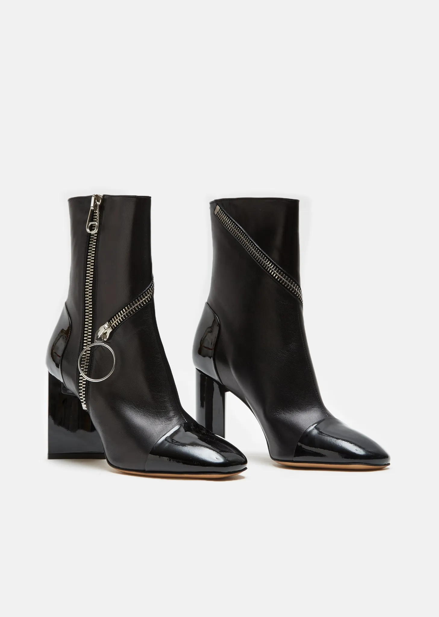 Patent Leather Ankle Boots