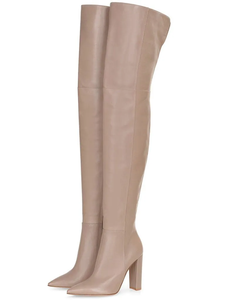 Pre Order:  Side Zip Over-the-Knee Boots