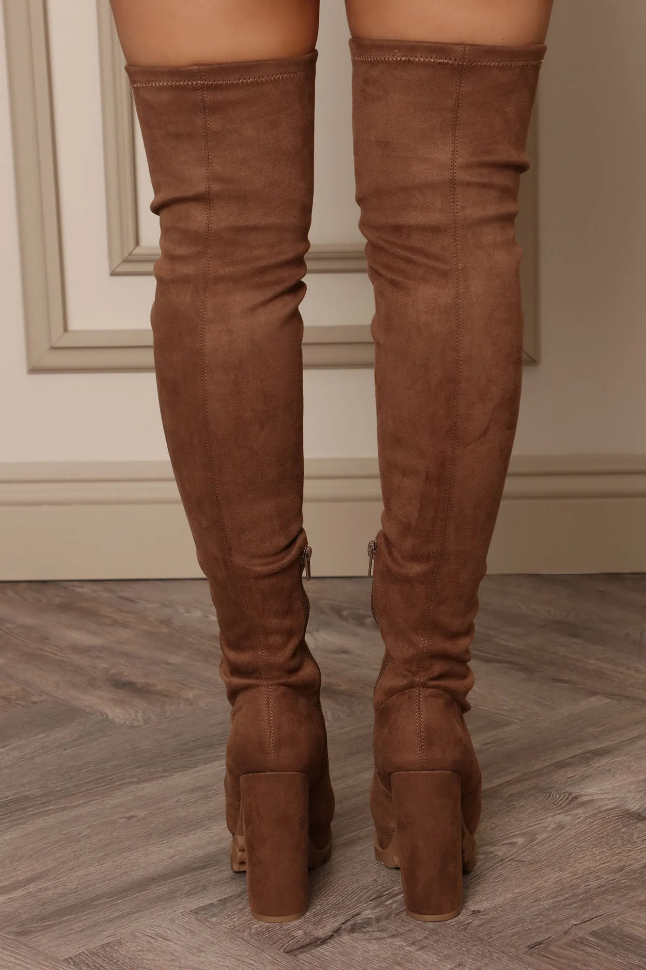 Protect My Heart Over The Knee Boots  - Brown