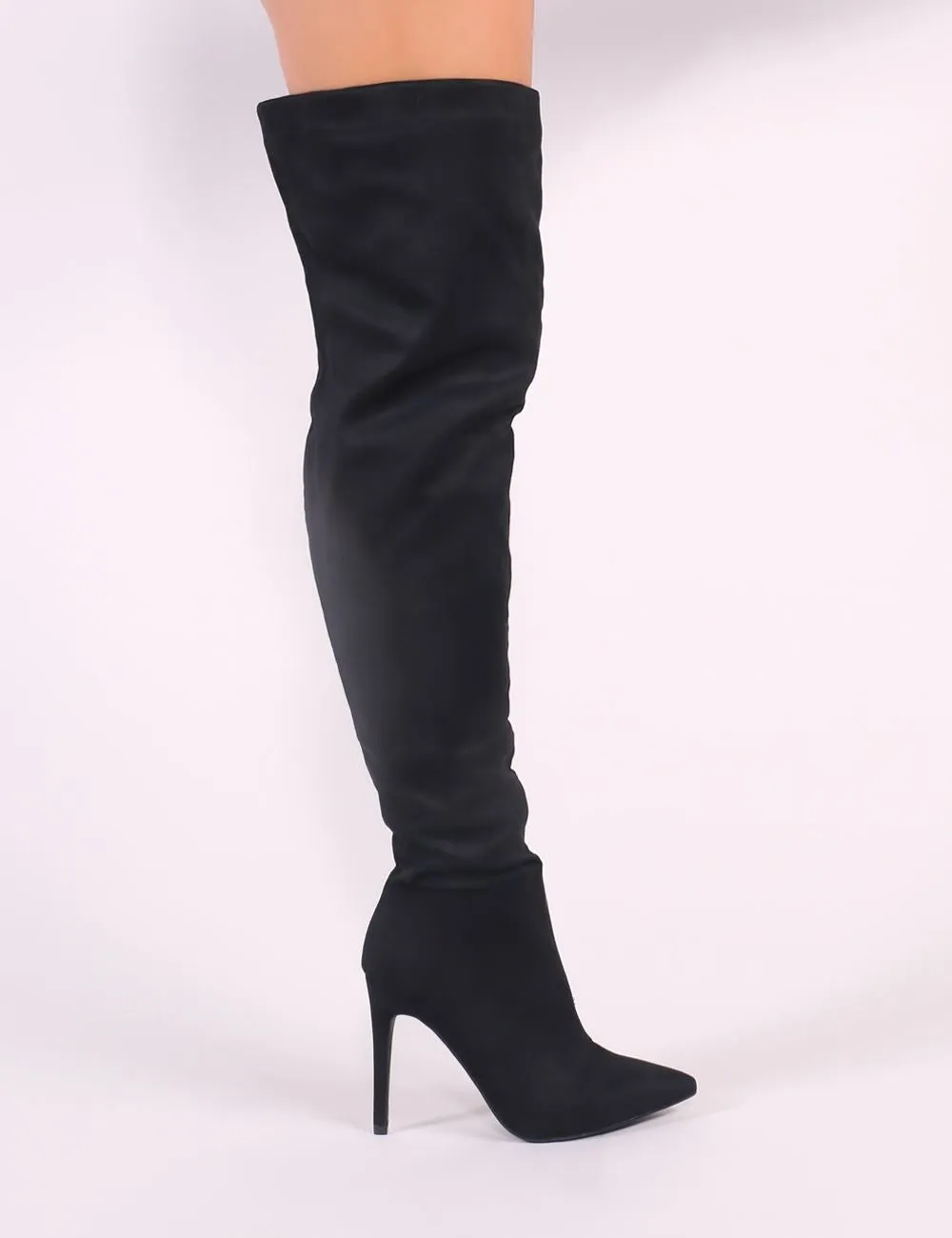 Raydar Over the Knee Boots in Black