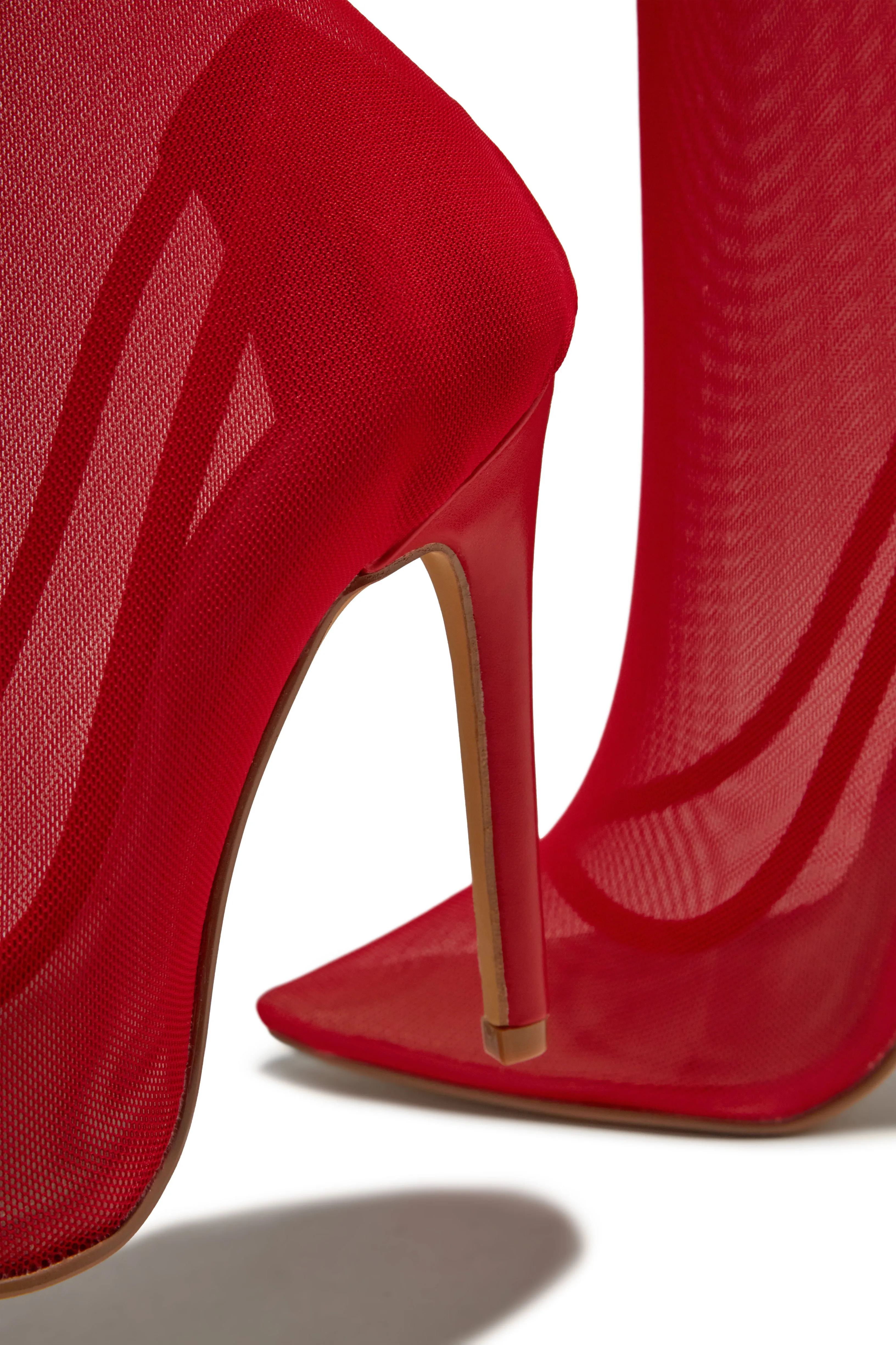 Timeless Allure Over The Knee High Heel Boots - Red