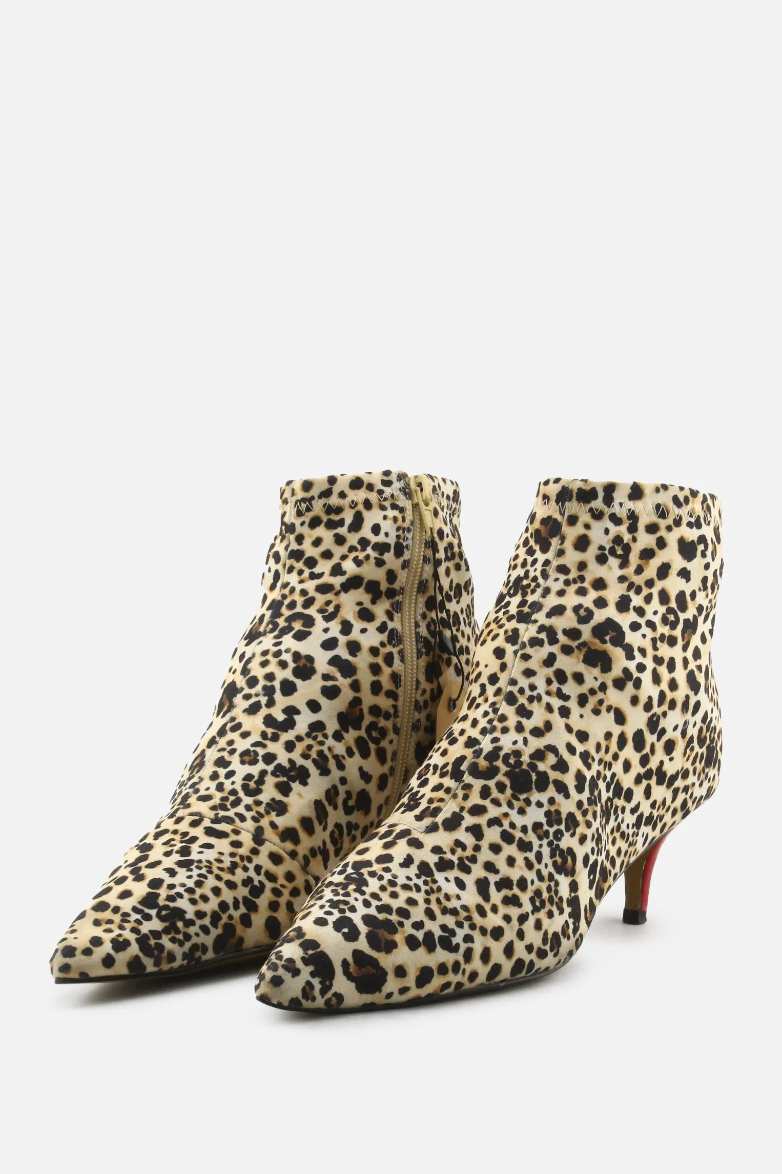 Verona Zipper Kitten Ankle Boots | Suede