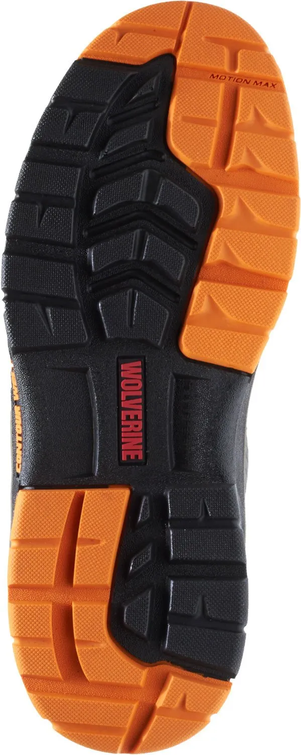 Wolverine Mens Summer Brown Leather Overpass CT WP 6in Work Boots