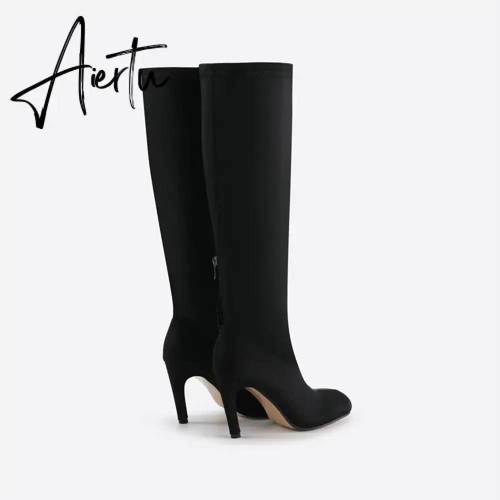 Women Square Heeled Boots