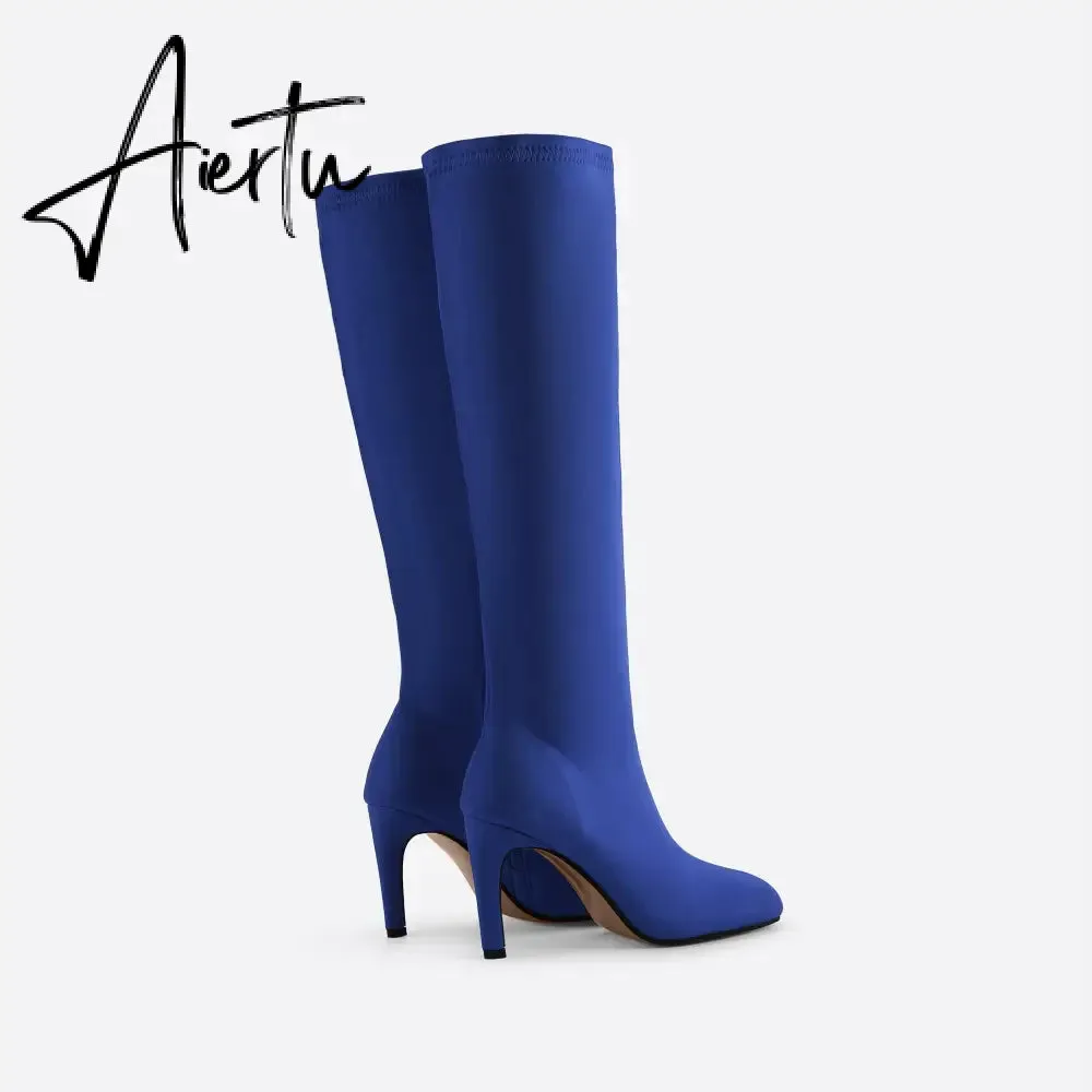 Women Square Heeled Boots