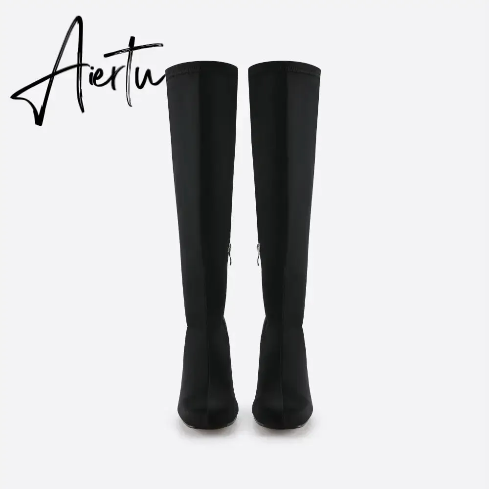 Women Square Heeled Boots