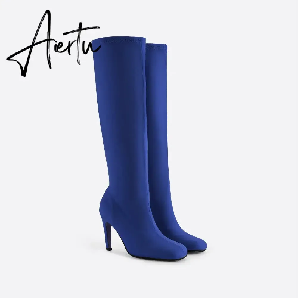 Women Square Heeled Boots