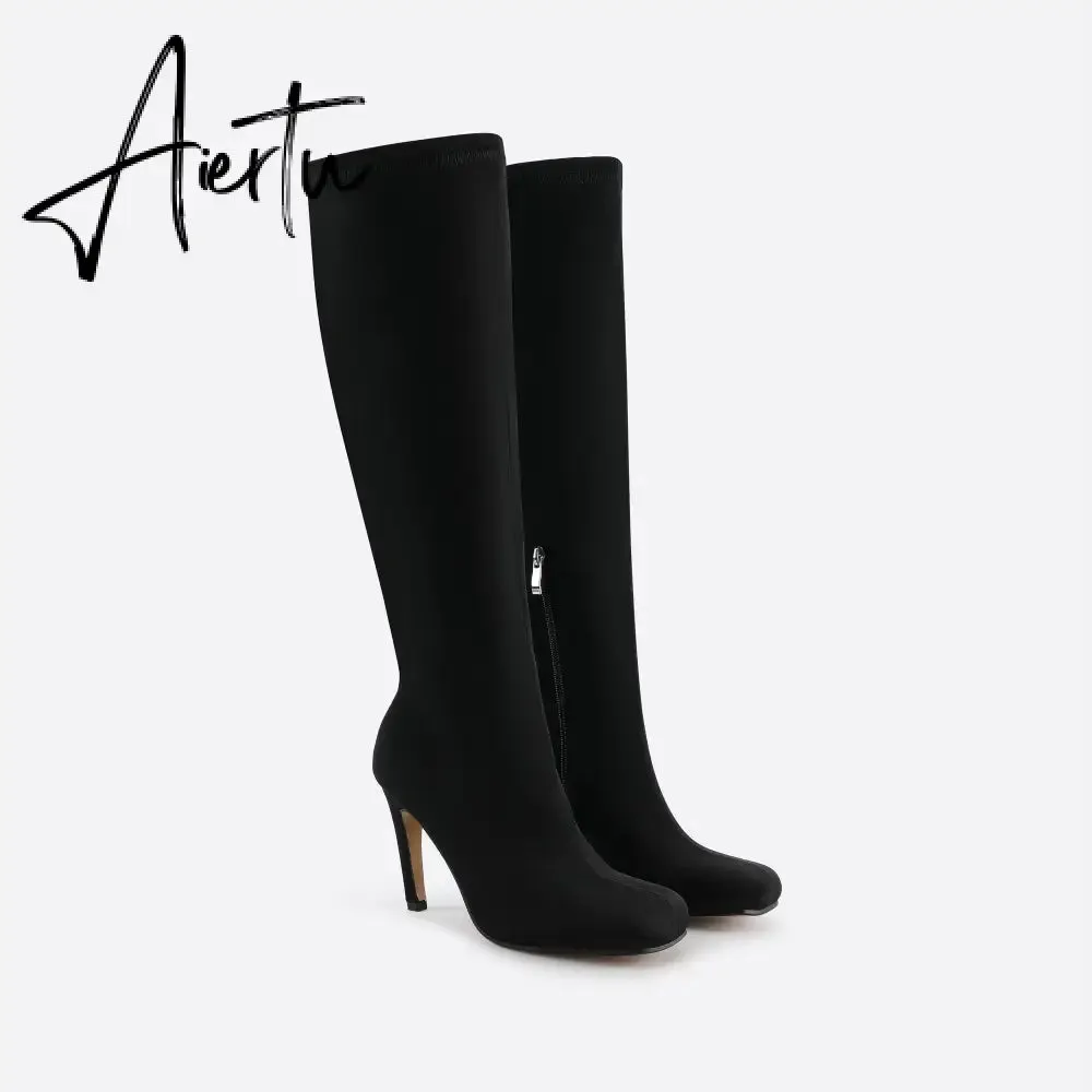 Women Square Heeled Boots