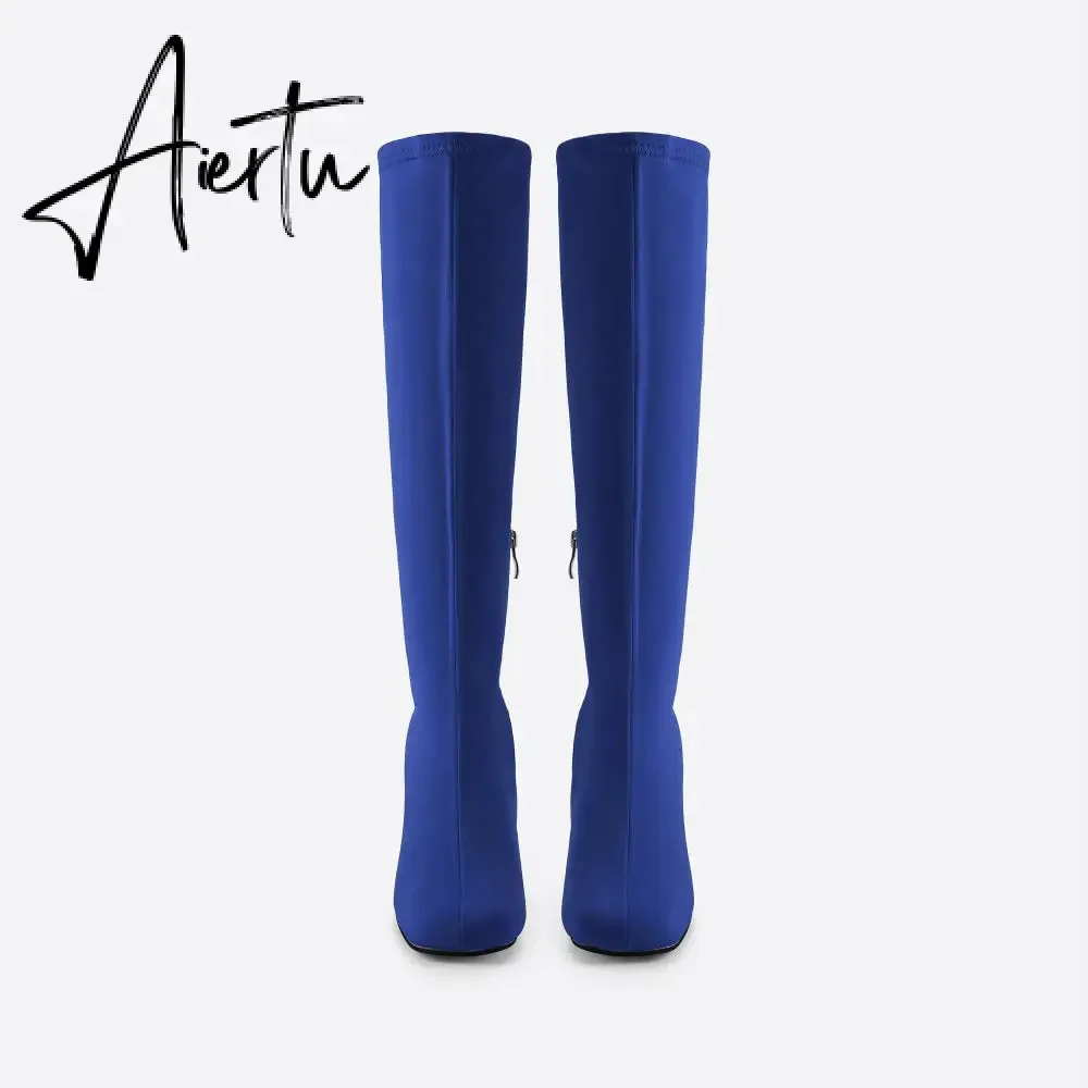 Women Square Heeled Boots