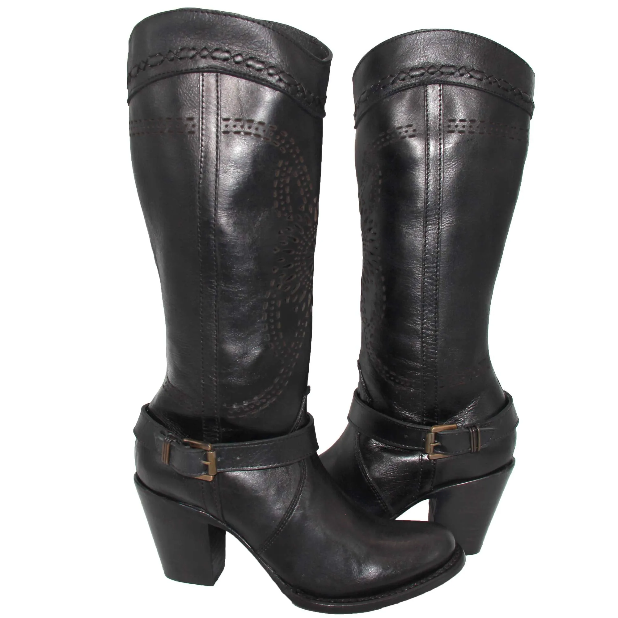 Women's Tall Cowboy Boot Round Toe