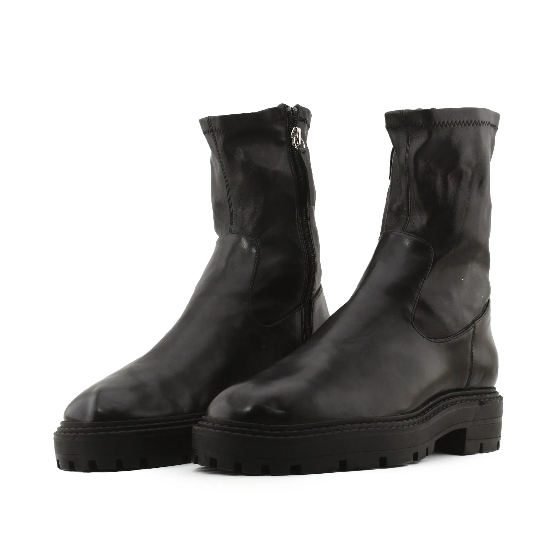 Zara Zipper Ankle Boots | 100% Authentic Leather
